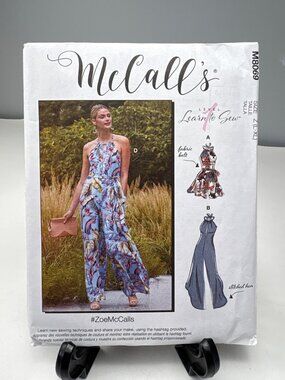 McCall’s Pattern M8069 Size Large XLarge Misses Romper Jumpsuit Belt Uncut